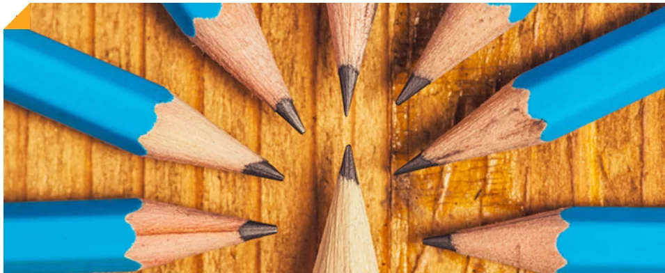 Conjunto de lápis mostrando as ideias de projeto maker